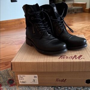 Tara M. Loris Black Ankle Boots